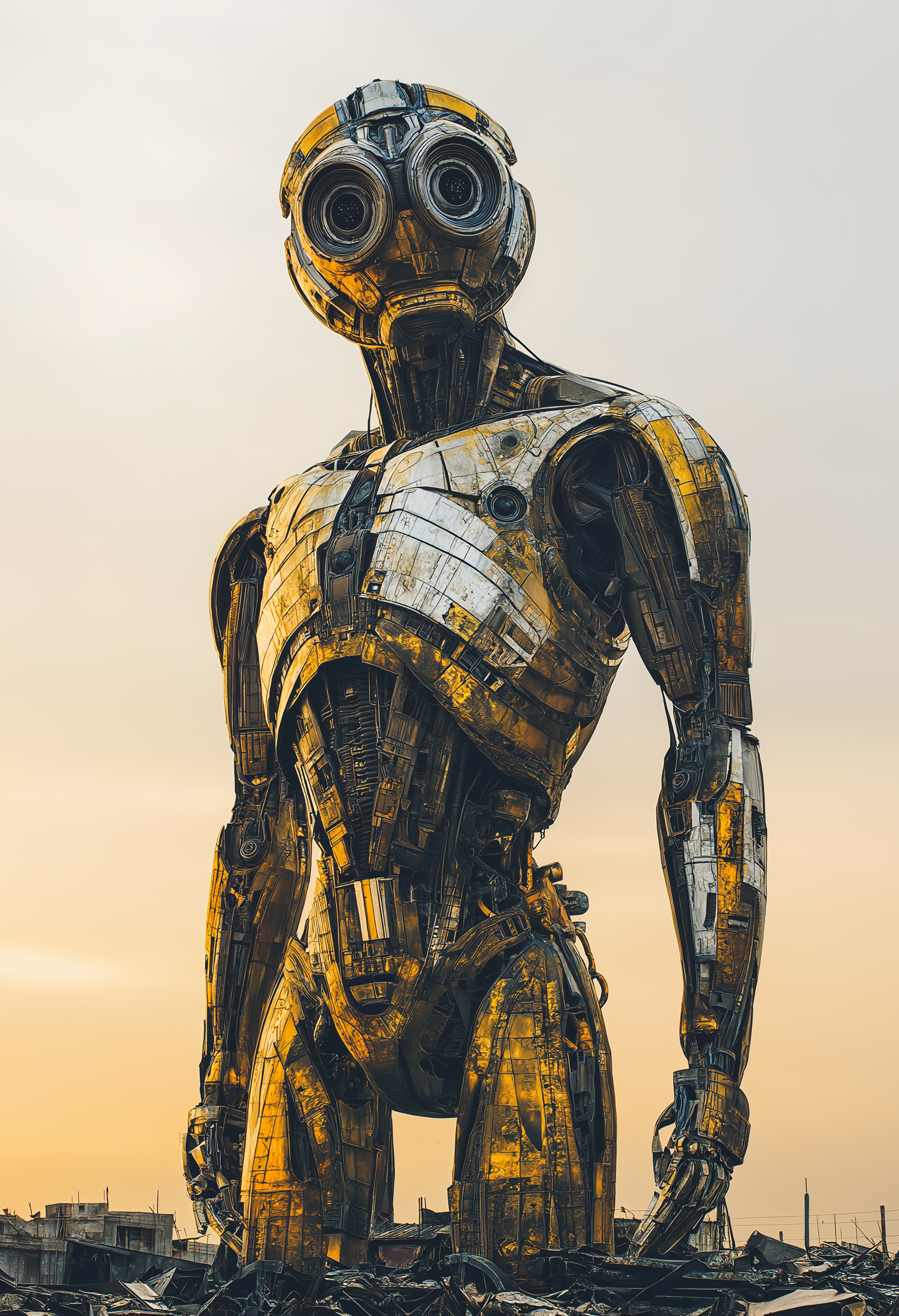 Amber Sentinel — Rise from the Ruins | Fine Art Poster Print