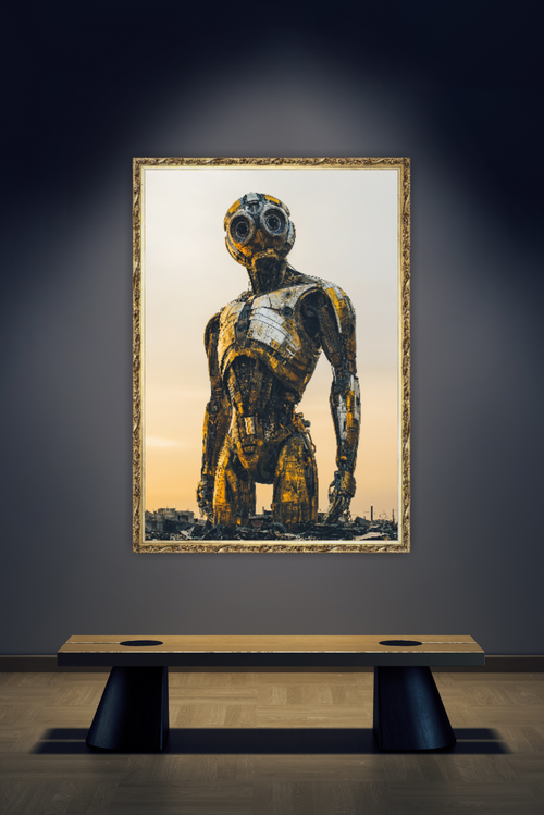 Amber Sentinel — Rise from the Ruins | Fine Art Poster Print