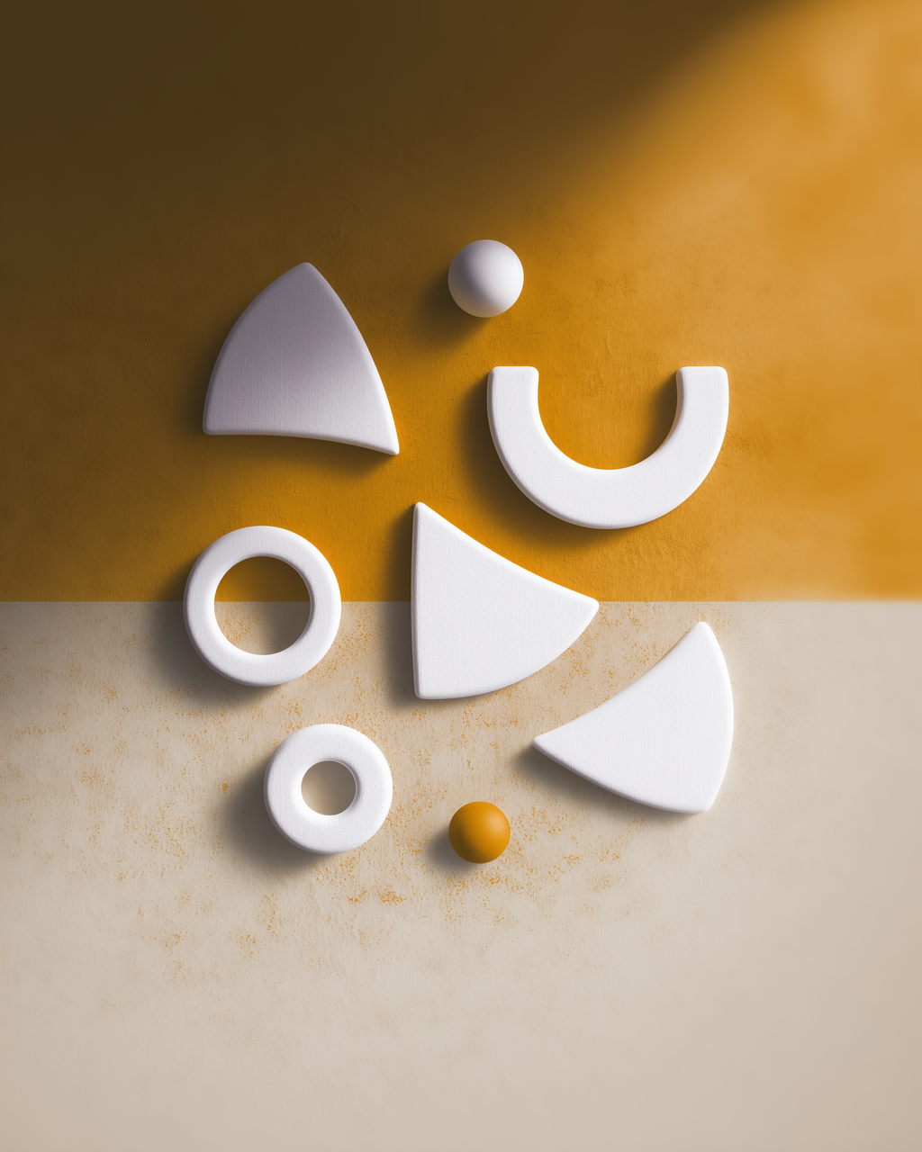 Fine art poster print - Fluid geometrical shapes, abstract minimalist wall art
