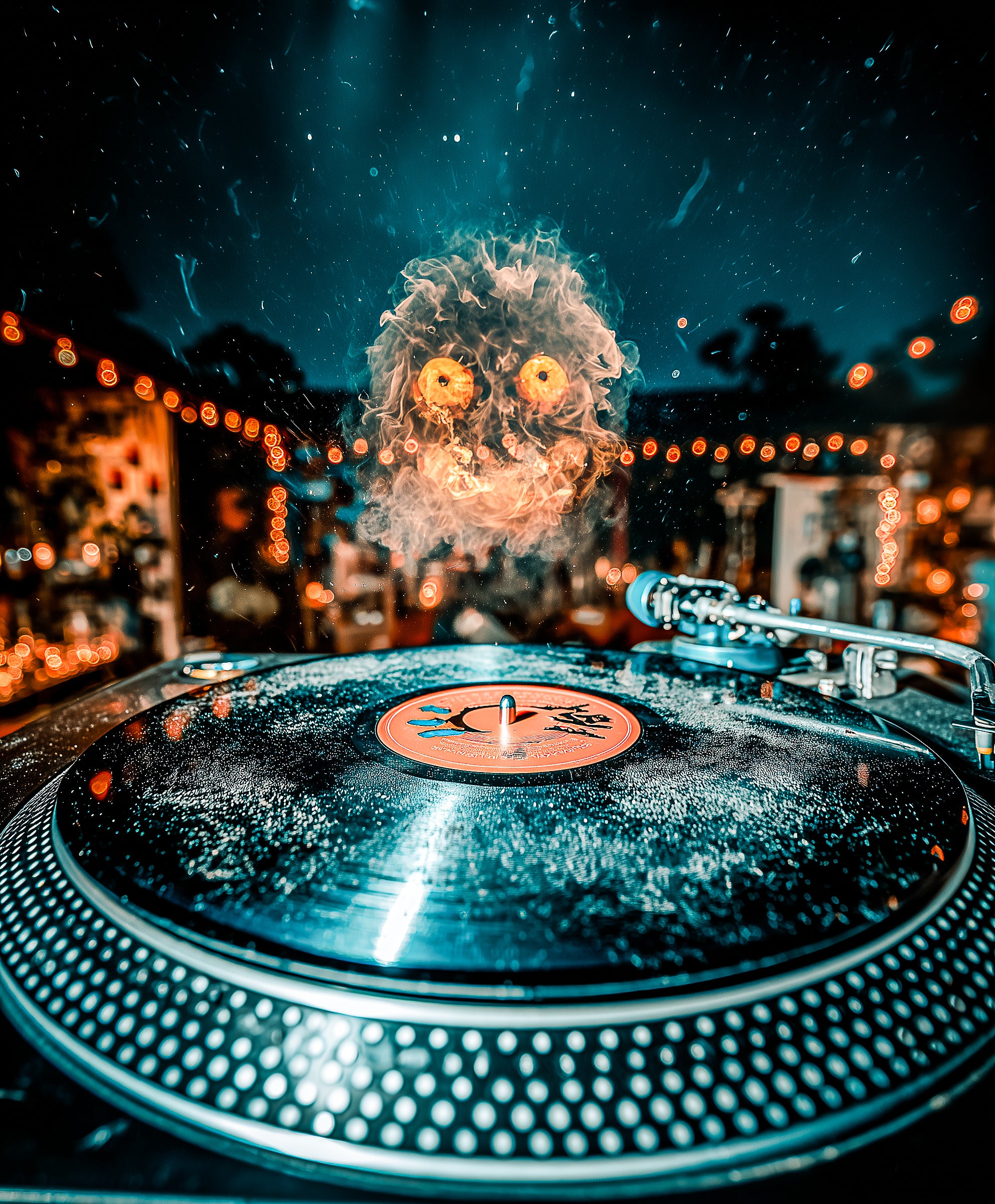 Fine art poster print - Vinyl Ghost, music and mystery themed wall art